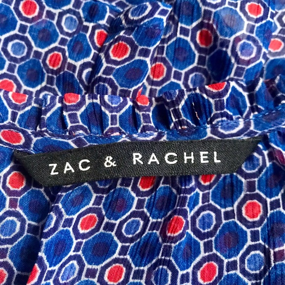 Zac & Rachel Multicolored Blouse Size Large - Picture 3 of 4